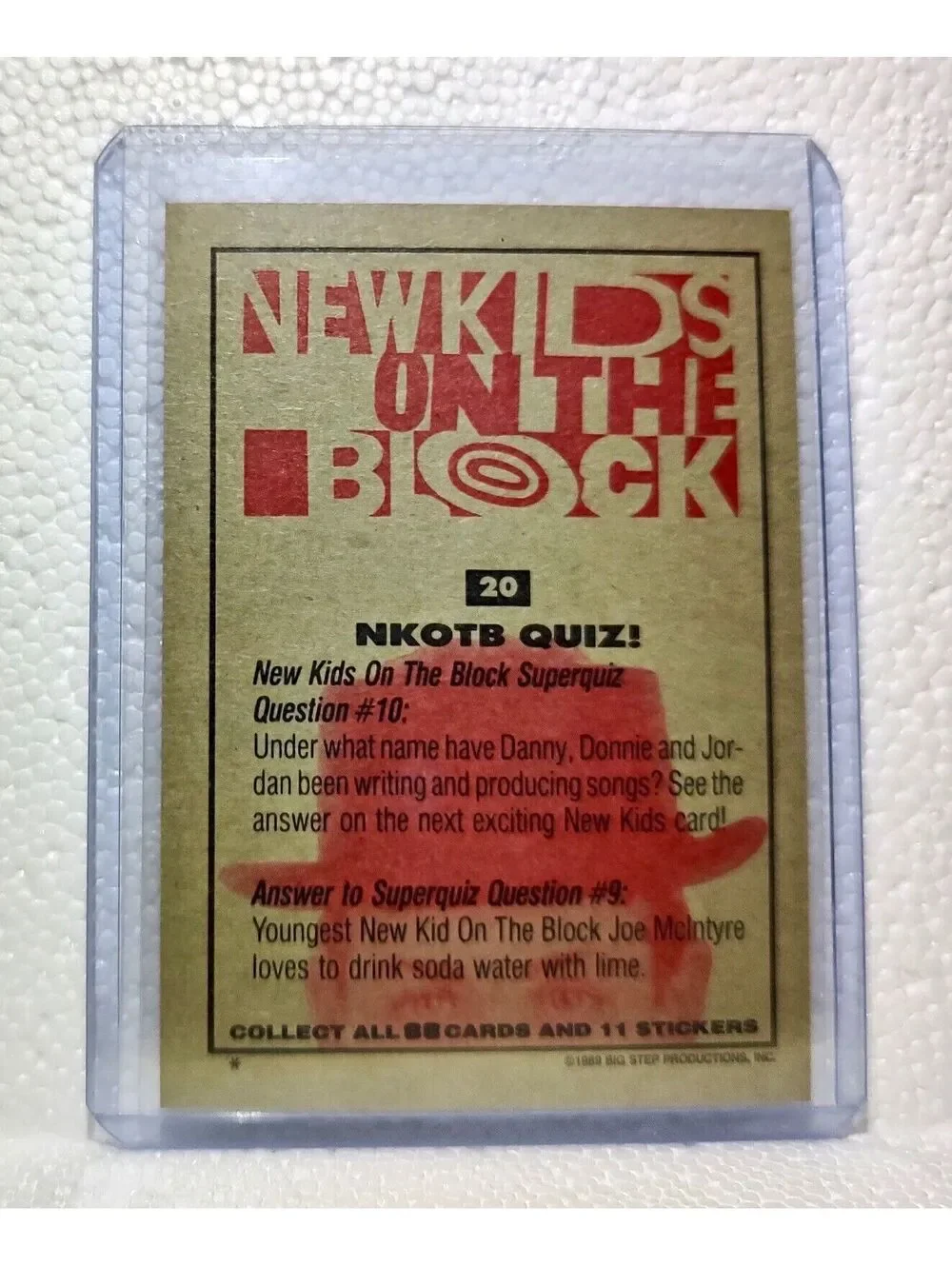 Nkotb Quiz! 1989 New Kids on the Block #20 Trading Card